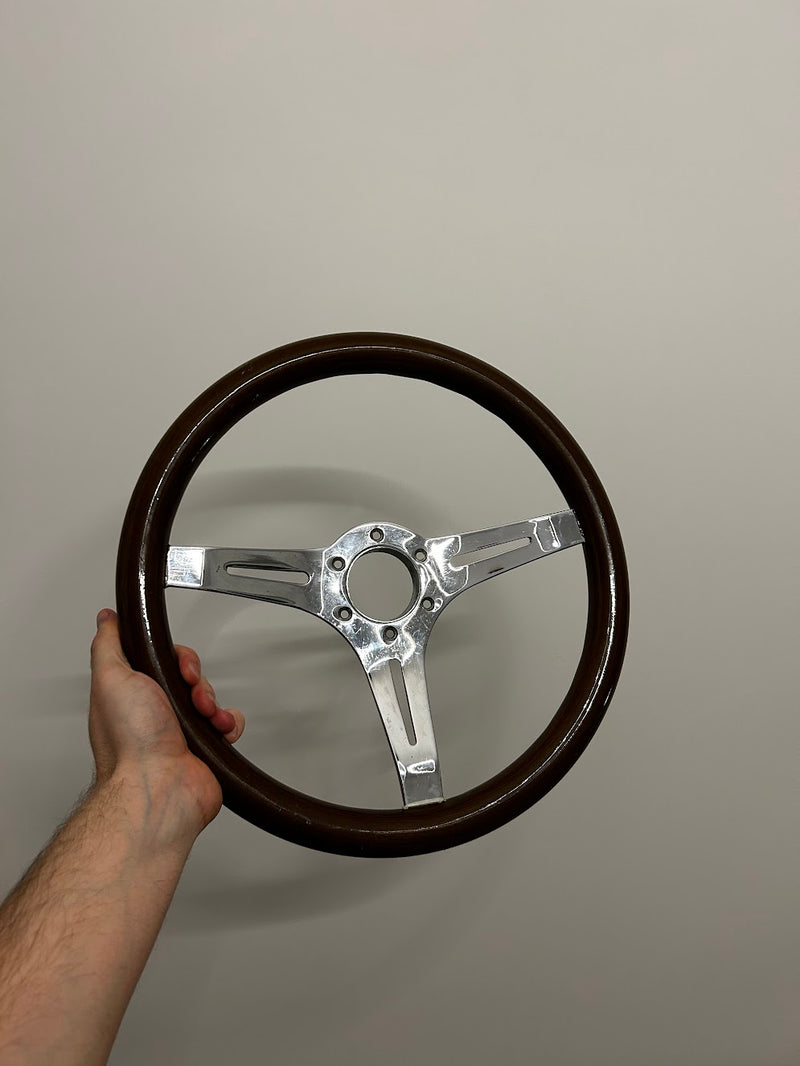 Dark Wood 350mm Steering Wheel
